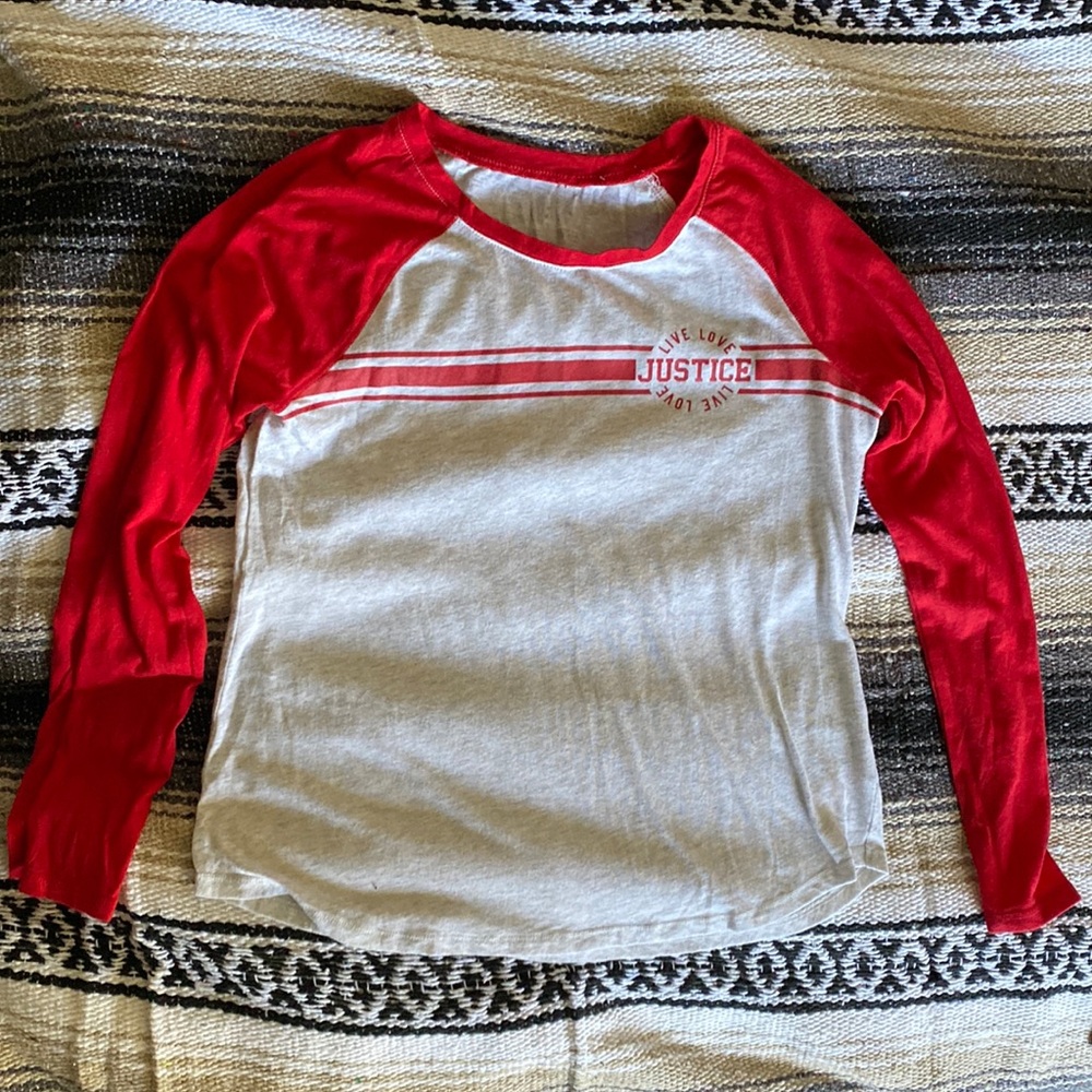 Girls red and gray long sleeve